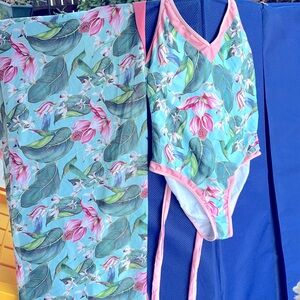 Pink Floral With Cover-Up